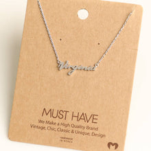 Load image into Gallery viewer, Virginia Script Necklace
