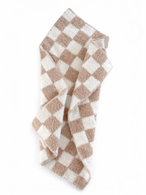 Load image into Gallery viewer, Phufy® Bliss Checkerboard Mini Blanket - Cocoa
