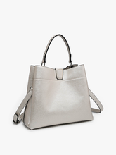 Load image into Gallery viewer, Jen &amp; Co M1951 Tati Monogrammable Satchel w/ Shoulder Strap
