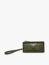 Load image into Gallery viewer, WL0004SNK Kyla Snake RFID Wallet w/ Snap Closure and Zip Cha
