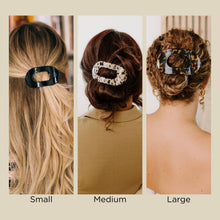 Load image into Gallery viewer, Teleties Medium Round Flat Hair Clip | Blonde Tortoise
