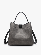 Load image into Gallery viewer, Jen &amp; Co M1951 Tati Monogrammable Satchel w/ Shoulder Strap
