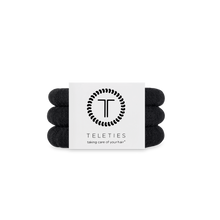 Load image into Gallery viewer, Teleties Small Nylon Hair Ties | Jet Black
