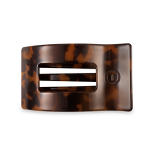 Load image into Gallery viewer, Teleties Medium Rectangle Flat Hair Clip | Tortoise
