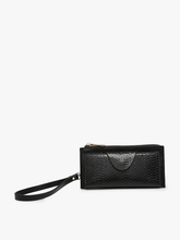Load image into Gallery viewer, WL0004SNK Kyla Snake RFID Wallet w/ Snap Closure and Zip Cha
