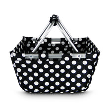 Load image into Gallery viewer, Mini Market Tote - Black &amp; White Dot
