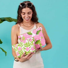 Load image into Gallery viewer, Canvas Pouch - Pink Delight
