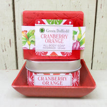 Load image into Gallery viewer, Cranberry Orange Candle &amp; Soap  Dish Gift Kit - Christmas
