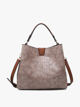 Load image into Gallery viewer, Jen &amp; Co M1951 Tati Monogrammable Satchel w/ Shoulder Strap
