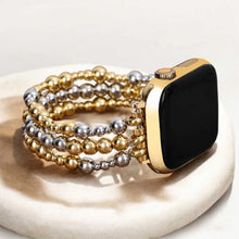 Load image into Gallery viewer, Sterling Gold Stretch Apple Watch Strap by Cape Diablo - Large
