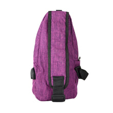 Load image into Gallery viewer, Anti-theft day crossbody sling daypack plum tweed available for a monogram
