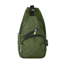 Load image into Gallery viewer, Anti-theft day crossbody sling daypack olive available for a monogram
