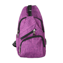 Load image into Gallery viewer, Anti-theft day crossbody sling daypack plum available for a monogram

