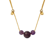 Load image into Gallery viewer, &amp;Livy - Hyevibe Multi Gemstone Necklace - Amethyst/Gold
