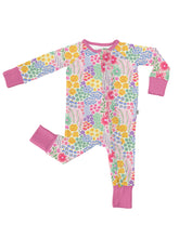 Load image into Gallery viewer, Long Sleeve Zip PJ's by Goosies - 12-18 months Flower Fields
