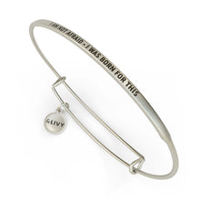 Load image into Gallery viewer, &amp;LIVY Posy Inspirational Bangle Bracelet | &quot;I Am Not Afraid&quot;
