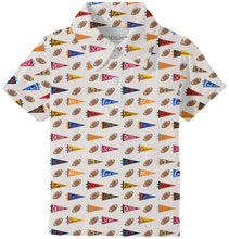 Load image into Gallery viewer, Short Sleeve Polo Shirt by Goosies - 3T Varsity Flags
