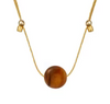 &Livy - HyeVibe Gemstone Necklace - Tigers Eye/Gold