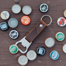 Load image into Gallery viewer, Leather Bottle Opener Keychain
