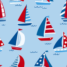 Load image into Gallery viewer, Short Sleeve Polo Romper by Goosies - Sail Away
