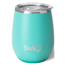 Load image into Gallery viewer, Swig Life - 14oz Stemless Wine Cup - Matte Aqua
