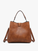 Load image into Gallery viewer, Jen &amp; Co M1951 Tati Monogrammable Satchel w/ Shoulder Strap
