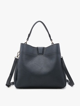 Load image into Gallery viewer, Jen &amp; Co M1951 Tati Monogrammable Satchel w/ Shoulder Strap
