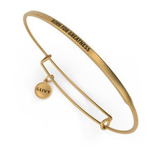 Load image into Gallery viewer, &amp;LIVY Posy Inspirational Bangle Bracelet | "Born For Greatness"
