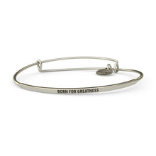 Load image into Gallery viewer, &amp;LIVY Posy Inspirational Bangle Bracelet | "Born For Greatness"
