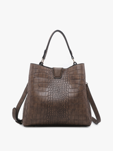 Load image into Gallery viewer, Jen &amp; Co M1951 Tati Monogrammable Satchel w/ Shoulder Strap
