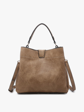 Load image into Gallery viewer, Jen &amp; Co M1951 Tati Monogrammable Satchel w/ Shoulder Strap
