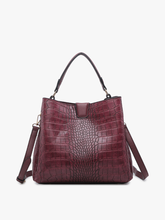 Load image into Gallery viewer, Jen &amp; Co M1951 Tati Monogrammable Satchel w/ Shoulder Strap
