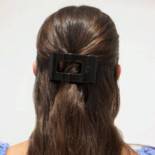 Load image into Gallery viewer, Teleties Small Rectangle Flat Hair Clip | Jet Black
