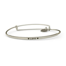 Load image into Gallery viewer, &amp;LIVY Posy Inspirational Bangle Bracelet | &quot;Love Hearts&quot;
