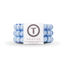 Load image into Gallery viewer, Spiral Hair Coils | Large | Washed Denim Hair Ties

