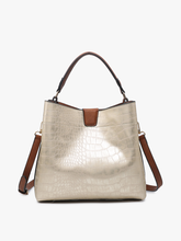 Load image into Gallery viewer, Jen &amp; Co M1951 Tati Monogrammable Satchel w/ Shoulder Strap
