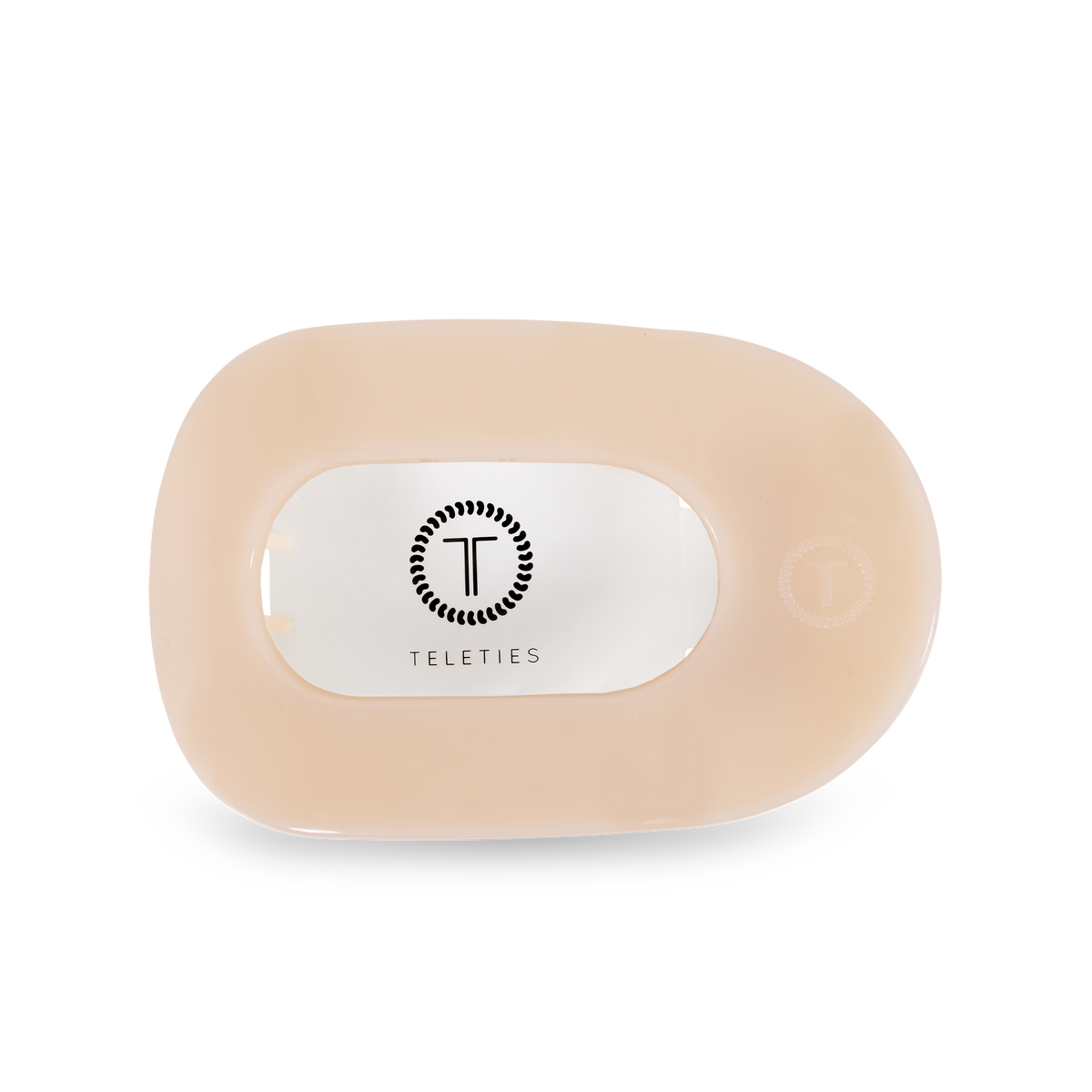 Almond Beige Medium Flat Round Clip – Initial Inspiration