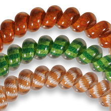 Load image into Gallery viewer, Spiral Hair Coils | Small | Football Hair Ties
