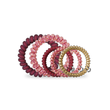 Load image into Gallery viewer, Spiral Hair Coils | Mixed Pack | Burgundy Bliss Hair Ties
