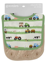 Load image into Gallery viewer, Bib Set by Goosies - Farm Stripes
