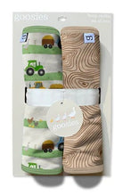 Load image into Gallery viewer, Burp Cloth Set by Goosies - Farm Stripes
