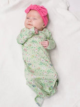 Load image into Gallery viewer, Infant Knotted Gown by Goosies - Spring Chicken
