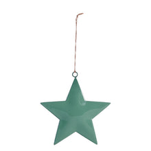 Load image into Gallery viewer, Enamel Star Ornament | 6" Green
