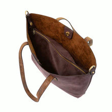 Load image into Gallery viewer, Joy Susan - 2-in-1 Brushed Tote - Aubergine
