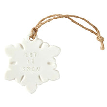 Load image into Gallery viewer, Ceramic Ornament in Gift Box | Let it Snow Snowflake
