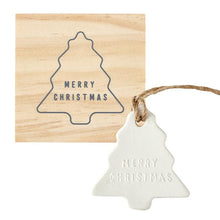 Load image into Gallery viewer, Ceramic Ornament in Gift Box | Merry Christmas Tree
