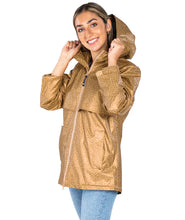 Load image into Gallery viewer, Charles River - New Englander Women's Rain Jacket - Gold Leopard

