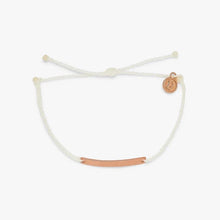 Load image into Gallery viewer, Pura Vida - Hammered Bar Charm Bracelet - White

