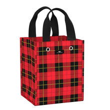 Load image into Gallery viewer, Scout Midi/X-Large Square gift bag that is stylish and reusable in Remember The Tartans
