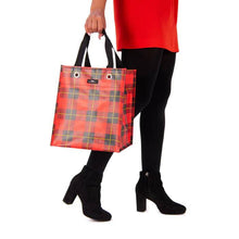 Load image into Gallery viewer, Scout Midi/X-Large Square gift bag that is stylish and reusable in Remember The Tartans
